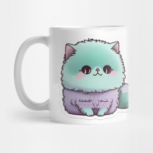 Elegant Persian Cat Sticker for Cat Lovers Mug
